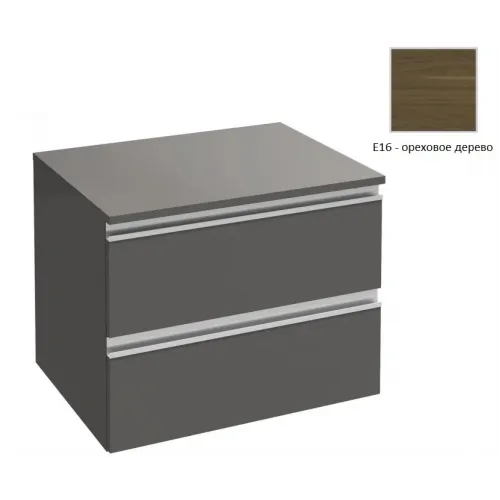 Тумба для ванной Vox ореховое дерево, 2 ящика, подвесной монтаж 60х46,5 см EB2060-RA-E16 Jacob Delafon