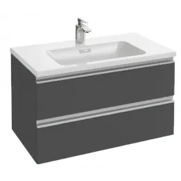 Модуль с раковиной Vox 80 см, 2 ящика, плавное закрывание, черный, подвесной монтаж EB2028-RA-442+EXAE112-Z-00 Jacob Delafon