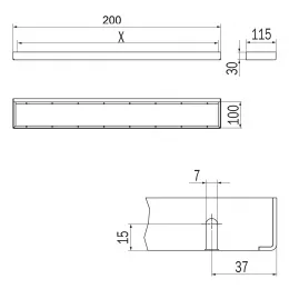 Рейлинг для аксессуаров INDA INDISSIMA BARRA A8883ANS