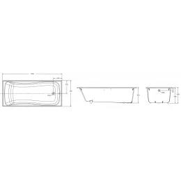 Чугунная ванна Bliss 170х75 см, антискользящее покр. E6D902-0 Jacob Delafon