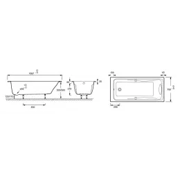 Гидромассажная ванна Odeon Up 180х80 см, с системой tonus+ E5TN2200RU-00 Jacob Delafon