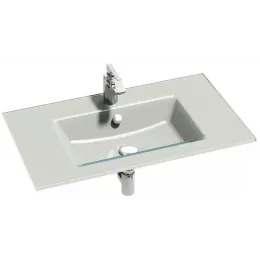 Модуль с раковиной Vox 120 см, серая кожа, 2 выдвижных ящика, 1 отверстие для смесителя, подвесной монтаж EB2101-DD1+EB2021-RA-N29 Jacob Delafon