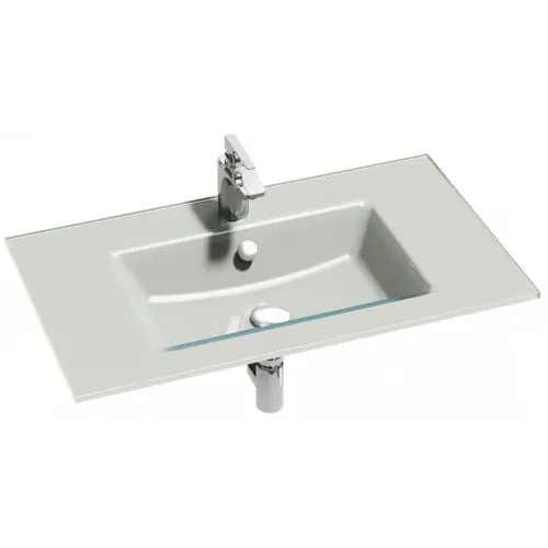 Модуль с раковиной Vox 120 см, серая кожа, 2 выдвижных ящика, 1 отверстие для смесителя, подвесной монтаж EB2101-DD1+EB2021-RA-N29 Jacob Delafon