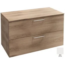 Тумба для ванной Odeon Rive Gauche белый блестящий, 2 ящика, ручки хром, подвесной монтаж 100х51,5 см EB2549-R5-N18 Jacob Delafon