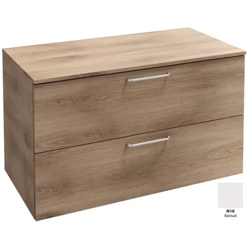 Тумба для ванной Odeon Rive Gauche белый блестящий, 2 ящика, ручки хром, подвесной монтаж 100х51,5 см EB2549-R5-N18 Jacob Delafon