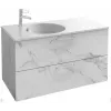 Модуль под раковину Odeon Rive Gauche 100х50,8х56,8 см, 2 ящика, белый мрамор, ручки хром EB2524-R5-NR4 Jacob Delafon