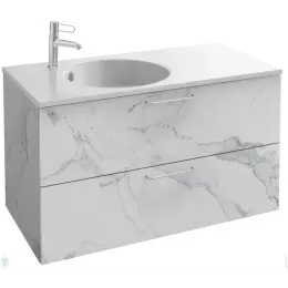 Модуль под раковину Odeon Rive Gauche 100х50,8х56,8 см, 2 ящика, белый мрамор, ручки хром EB2524-R5-NR4 Jacob Delafon