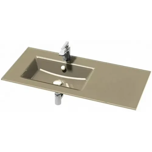 Мебельная раковина Vox 100х46 см, левосторонняя, коричневая глянцевая EB2103-DD4 Jacob Delafon