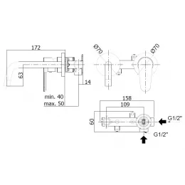 Смеситель для раковины Paffoni Green GR101CR70