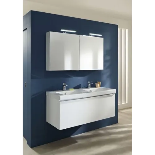 Модуль с раковиной Odeon Up 120 см, серый антрацит меламин, 1 выдвижной ящик, с 2-мя отверстиями под смеситель, подвесной монтаж E4730-00+EB887-N14 Jacob Delafon