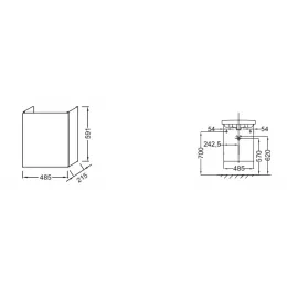 Модуль под раковину Odeon Up 48,5х21,5х59,1 см, серый дуб EB863-E71 Jacob Delafon