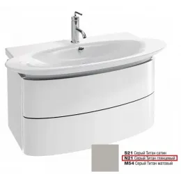 Модуль под раковину Presqu'ile 83х45х45 см, серый титан глянцевый, 2 выдвижных ящика EB1104-N21 Jacob Delafon