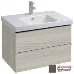 Модуль под раковину Odeon Up 77х48,5х53 см, 2 ящика, светло-коричневый глянцевый EB895-G80 Jacob Delafon