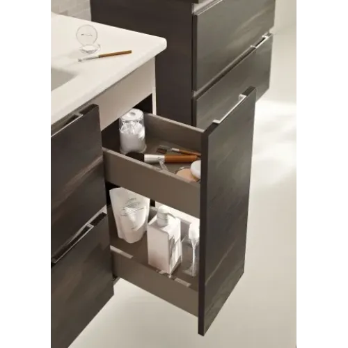 Модуль под раковину Soprano 76х53,5х63,4 см, белый блестящий, 2 ящика, 1 бутылочница EB1333-N18 Jacob Delafon