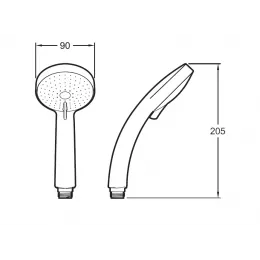 Душевой гарнитур Citrus со штангой, мыльницей, шлангом и лейкой, 4 режима E12907-CP Jacob Delafon