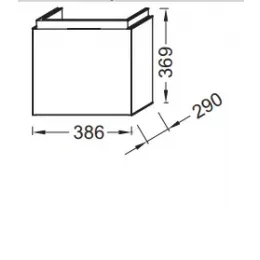Комплект мебели для ванной Rythmik 38,6 см, арлингтонский дуб, высокое зеркало, подвесной монтаж E4786-00+EB407-NF+EB1096-E70 Jacob Delafon