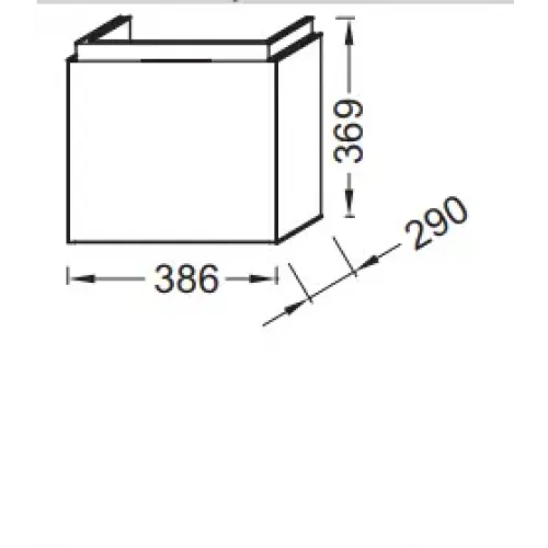 Комплект мебели для ванной Rythmik 38,6 см, арлингтонский дуб, высокое зеркало, подвесной монтаж E4786-00+EB407-NF+EB1096-E70 Jacob Delafon