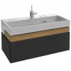 Модуль с раковиной Terrace 100 см, цвет мягкий чёрный, раковина без подсветки, подвесной монтаж, система push-to-open EXC112-00+EB1187-M61 Jacob Delafon
