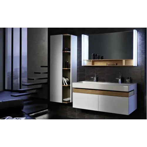Комплект мебели для ванной Terrace 150 см, белый, с подсветкой, подвесной монтаж EB1184-NF+EB1189-G1C+EXA9112-00 Jacob Delafon