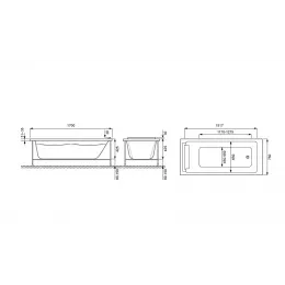 Акриловая ванна Spacio 170х75 см E6D161RU-00 Jacob Delafon