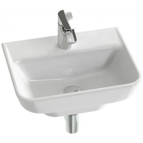 Подвесная раковина Struktura 45х35х12,8 см, 1 отв. под смеситель, без перелива, санфарфор EGH011-00 Jacob Delafon