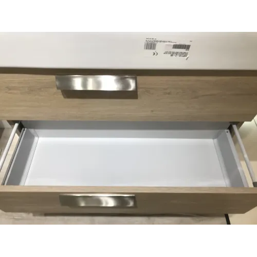 Модуль с раковиной Rythmik 80 см, левая, с 1 отверстием для смесителя, квебекский дуб, подвесной монтаж EXP112-Z-00+EB1302-E10/У Jacob Delafon