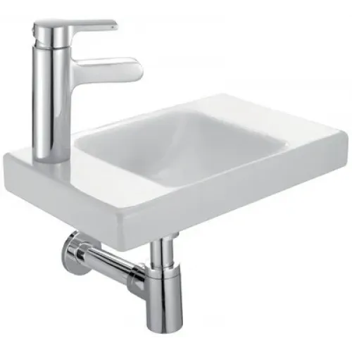 Подвесная раковина Odeon Up 40х25х14 см, с 1 отверстием слева, без переливного отверстия, санфарфор E4759C-X5-00 Jacob Delafon