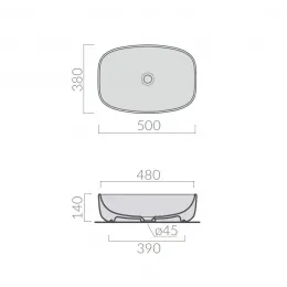 Раковина накладная GALASSIA DREAM 7301GM