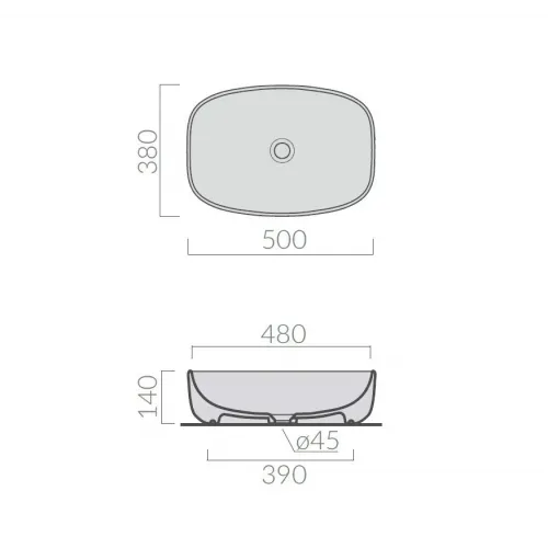 Раковина накладная GALASSIA DREAM 7301GM