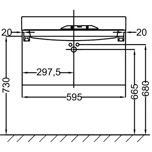 Модуль под раковину Rythmik 59,5х45х42,4 см, 2 ящика, белый глянцевый EB1301-N18 Jacob Delafon