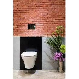 Комплект унитаза с инсталляцией Nouvelle Vague с белой глянцевой клавишей, с микролифтом, безободковый, быстросъемное, с кнопкой E29025-NF-M26 Jacob Delafon