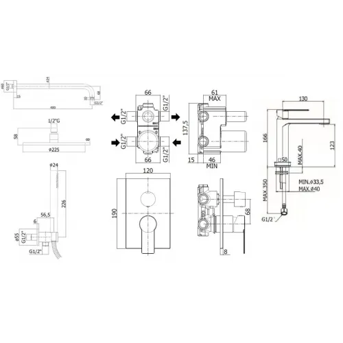 Комплект для душа Paffoni Tango KITTA018RCR071