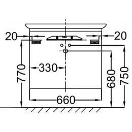 Модуль под раковину Presqu'ile 66х41х45,2 см, 2 ящика, белый матовый EB1103-R-M49 Jacob Delafon