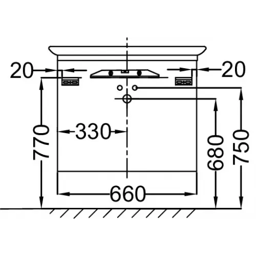 Модуль под раковину Presqu'ile 66х41х45,2 см, 2 ящика, белый матовый EB1103-R-M49 Jacob Delafon