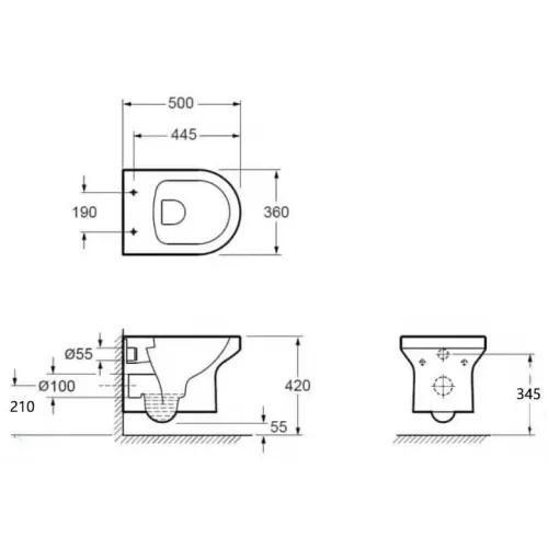Комплект унитаза с инсталляцией Elite горизонтальный выпуск, клавиша хром, с микролифтом, безободковый, с кнопкой E29025-NF-M27 Jacob Delafon