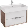 Модуль под раковину Vivienne 79,9х45,2х45,2 см, 2 ящика, корпус дуб давос натуральный/ фасад белый глянцевый EB1667-E75-J5 Jacob Delafon