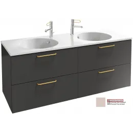 Модуль под раковину Odeon Rive Gauche 140х50,8х56,8 см, 4 ящика, ручки золото, пыльная роза сатин EB2526-R8-S42 Jacob Delafon