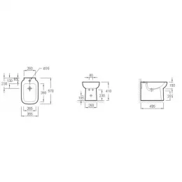 Биде Replay 36,5х57 см, напольное, без крышки E4777-00 Jacob Delafon