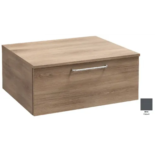 Тумба для ванной Odeon Rive Gauche 1 ящик, ручка хром, серый антрацит, подвесной монтаж 60х51,5 см EB2537-R5-N14 Jacob Delafon