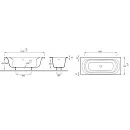 Акриловая ванна Elise 170х75 см E60279-00 Jacob Delafon