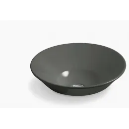 Накладная раковина Manosque 41х41х12 см, без переливного отверстия, цвет вулканический черный, санфарфор E1144-V3 Jacob Delafon