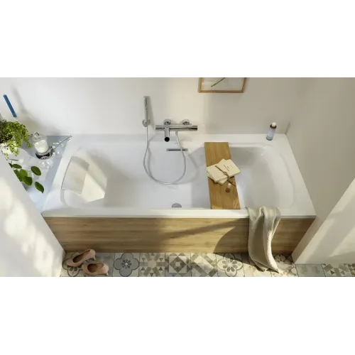 Ванна из материала Flight Elite 180х80 см, со специальным щелевидным отверстием перелива E6D032-00 Jacob Delafon