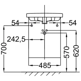 Модуль под раковину Odeon Up 48,5х21,5х59,1 см, жасмин сатин EB863-S24 Jacob Delafon