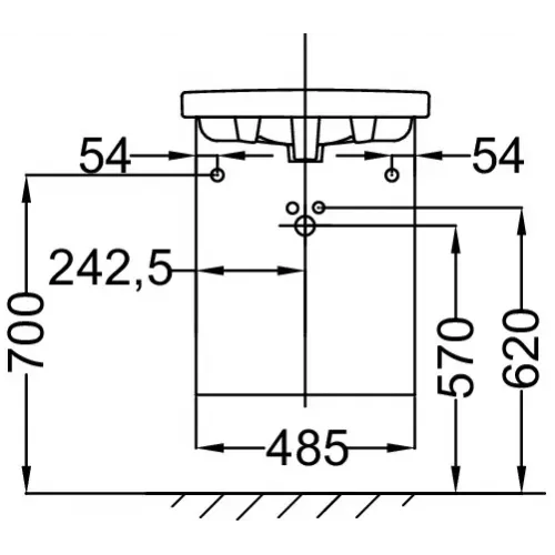 Модуль под раковину Odeon Up 48,5х21,5х59,1 см, жасмин сатин EB863-S24 Jacob Delafon