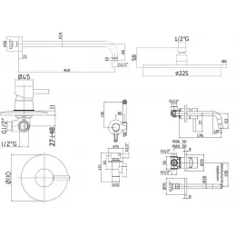 Комплект смесителей PAFFONI Light KITZLIG011CR006