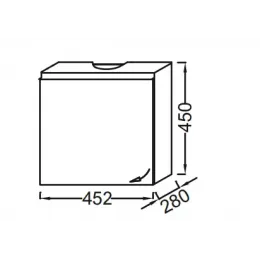 Модуль под раковину Odeon Up 45,2х28х45 см, серый дуб, шарниры слева EB999G-D-E71 Jacob Delafon