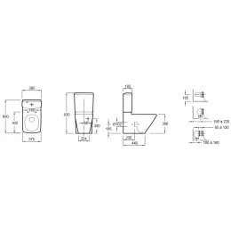 Чаша унитаза-компакта Escale универсальный выпуск 19038W-00 Jacob Delafon