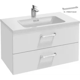 Модуль под раковину Vox 80х46х45,2 см, 2 ящика, белый глянцевый, прямоугольные ручки EB2078-R2-N18 Jacob Delafon