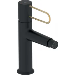 Смеситель для биде Odeon Rive Gauche ручка золото, чёрный цвет, с донным клапаном E21033-GLD-BL Jacob Delafon