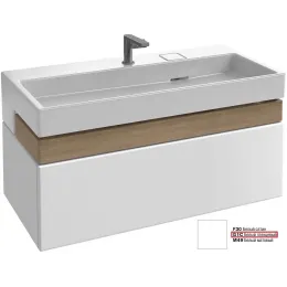 Модуль под раковину Terrace 100х48х38 см, 2 розетки, белый глянцевый, система push-to-open EB1732-G1C-G1C Jacob Delafon